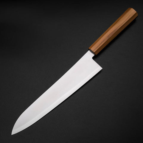 Gyuto Blue Steel #2 Poli Manche en Olivier 240mm-[Musashi]-[Couteaux de cuisine japonais]