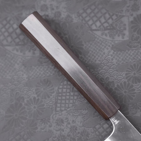 Gyuto Blue Steel #2 Revêtement Inox Kurouchi Manche en Ébène 210mm-[Musashi]-[Couteaux de cuisine japonais]