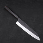 Gyuto Blue Steel #2 Revêtement Inox Kurouchi Manche en Ébène 210mm-[Musashi]-[Couteaux de cuisine japonais]