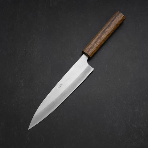 Gyuto Blue Steel #2 Revêtement Inox Poli Manche en Chêne 165mm-[Musashi]-[Couteaux de cuisine japonais]