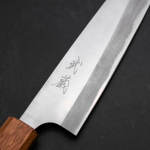 Gyuto Blue Steel #2 Revêtement Inox Poli Manche en Chêne 165mm-[Musashi]-[Couteaux de cuisine japonais]
