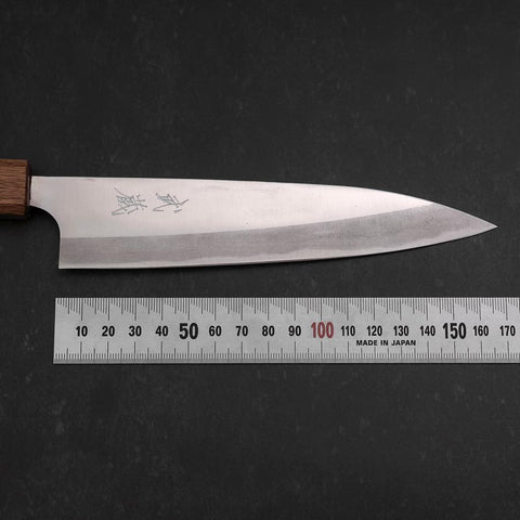 Gyuto Blue Steel #2 Revêtement Inox Poli Manche en Chêne 165mm-[Musashi]-[Couteaux de cuisine japonais]