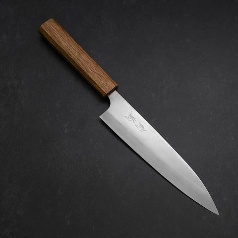 Gyuto Blue Steel #2 Revêtement Inox Poli Manche en Chêne 165mm-[Musashi]-[Couteaux de cuisine japonais]