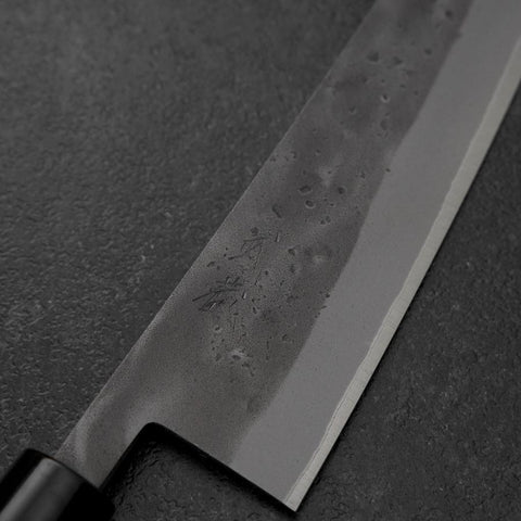 Gyuto Blue Steel #2 Revêtement inox Nashiji Manche en Bois d’if 210mm-[Musashi]-[Couteaux de cuisine japonais]