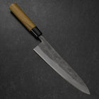 Gyuto Blue Steel #2 Revêtement inox Nashiji Manche en Bois d’if 210mm-[Musashi]-[Couteaux de cuisine japonais]