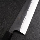 Gyuto Blue Super Kurouchi Damascus Buffalo Ebony Handle 210mm (8.3”)-[Musashi]-[Japanese-Kitchen-Knives]