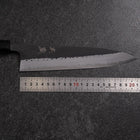 Gyuto Blue Super Kurouchi Damascus Buffalo Ebony Handle 210mm (8.3”)-[Musashi]-[Japanese-Kitchen-Knives]
