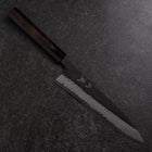Gyuto Blue Super Kurouchi Damascus Buffalo Ebony Handle 210mm (8.3”)-[Musashi]-[Japanese-Kitchen-Knives]