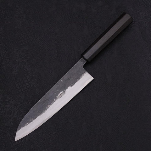 Gyuto Blue Super Kurouchi Manche en Buffle et Ébène 180mm-[Musashi]-[Couteaux de cuisine japonais]