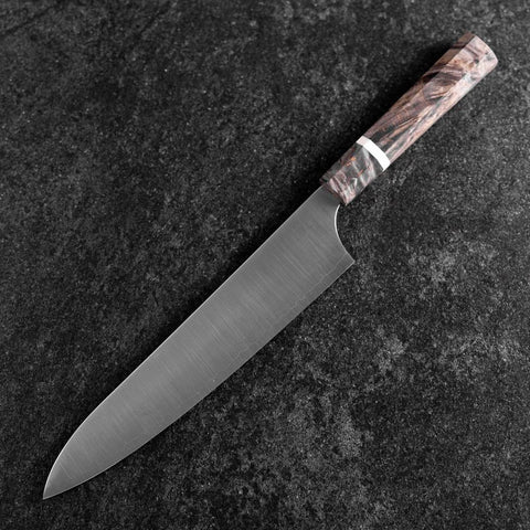 Gyuto Blue Super Poli Manche en Érable 240mm-[Musashi]-[Couteaux de cuisine japonais]