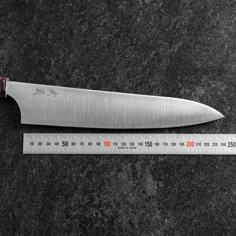 Gyuto Blue Super Poli Manche en Érable 240mm-[Musashi]-[Couteaux de cuisine japonais]