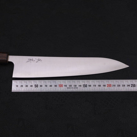 Gyuto Blue Super Revêtement Inox Poli Manche Sumi Urushi 240mm-[Musashi]-[Couteaux de cuisine japonais]