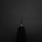 Gyuto Blue Super Revêtement inox Poli Manche Occidental Noir et Rouge 180mm (Tsuba-nashi)-[Musashi]-[Couteaux de cuisine japonais]