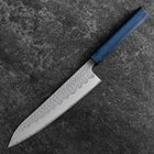 Gyuto Blue Super Tsuchime Dark Blue Urushi Handle 210mm (8.3”)-[Musashi]-[Japanese-Kitchen-Knives]