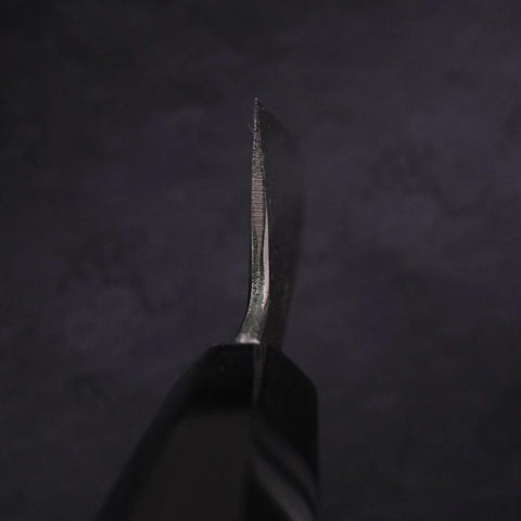 Gyuto Blue Steel #1 Kurouchi Suminagashi Buffalo Ebony Handle 200mm