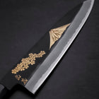 Gyuto Blue Steel #2 Chokin Kurouchi Dragon Manche en Buffle et Ébène 240mm-[Musashi]-[Couteaux de cuisine japonais]
