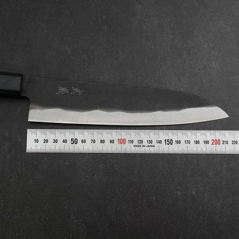 Gyuto Blue steel #2 Kurouchi Manche Urushi Bleu Sombre 210mm-[Musashi]-[Couteaux de cuisine japonais]
