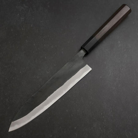 Gyuto Blue steel #2 Kurouchi Manche en Buffle et Ébène 210mm-[Musashi]-[Couteaux de cuisine japonais]