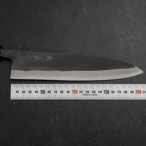 Gyuto Blue steel #2 Kurouchi Manche en Buffle et Ébène 210mm-[Musashi]-[Couteaux de cuisine japonais]