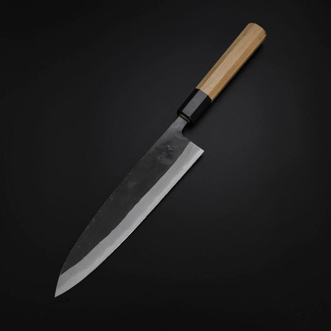 Gyuto Blue steel #2 Kurouchi Manche en Buffle et Magnolia 210m-[Musashi]-[Couteaux de cuisine japonais]