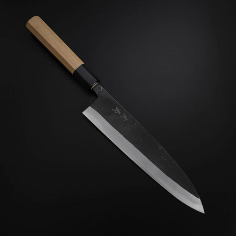 Gyuto Blue steel #2 Kurouchi Manche en Buffle et Magnolia 210m-[Musashi]-[Couteaux de cuisine japonais]