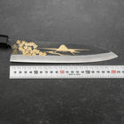 Gyuto Blue steel #2 Kurouchi Sakura Fuji Buffalo Ebony Handle 210mm-[Musashi]-[Couteaux de cuisine japonais]