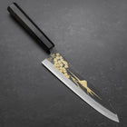 Gyuto Blue steel #2 Kurouchi Sakura Fuji Buffalo Ebony Handle 210mm-[Musashi]-[Couteaux de cuisine japonais]