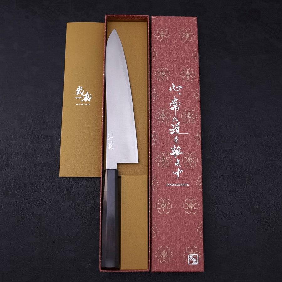 Gyuto HAP-40 Poli Manche en Buffle et Ébène 240mm-[Musashi]-[Couteaux de cuisine japonais]