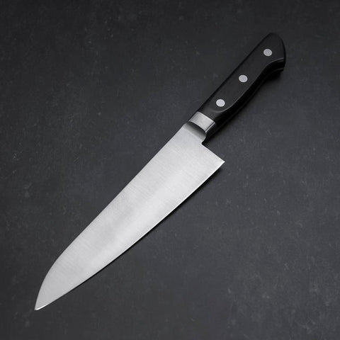 Gyuto Molybdenum Poli Manche Occidental Noir 180mm-[Musashi]-[Couteaux de cuisine japonais]