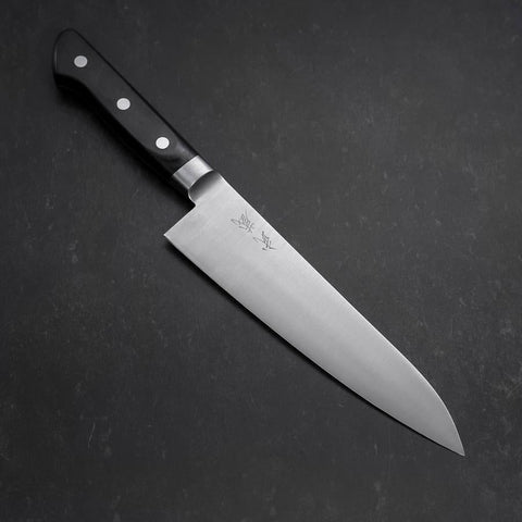 Gyuto Molybdenum Poli Manche Occidental Noir 180mm-[Musashi]-[Couteaux de cuisine japonais]