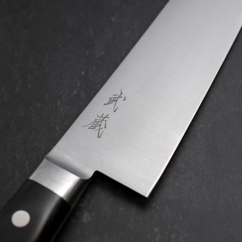 Gyuto Molybdenum Poli Manche Occidental Noir 210mm-[Musashi]-[Couteaux de cuisine japonais]