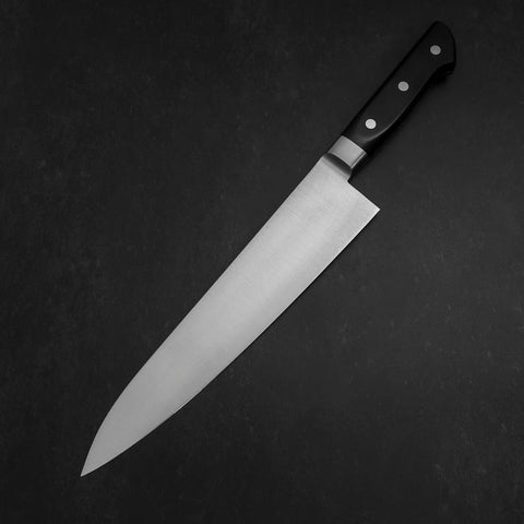 Gyuto Molybdenum Poli Manche Occidental Noir 240mm-[Musashi]-[Couteaux de cuisine japonais]
