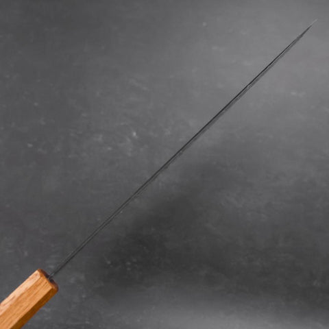 Gyuto Revêtement Inox Blue Super Kurouchi Tsuchime Manche Yaki Urushi 240mm-[Musashi]-[Couteaux de cuisine japonais]