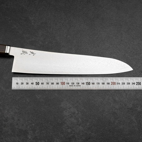 Gyuto SG-2 Damas Manche Occidental en Buffle et Ébène Or 240mm-[Musashi]-[Couteaux de cuisine japonais]