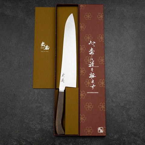 Gyuto SG-2 Damas Manche Occidental en Buffle et Ébène Or 240mm-[Musashi]-[Couteaux de cuisine japonais]