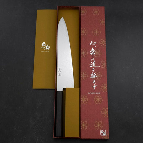 Gyuto SG-2 Nickel Damas Manche en Ébène 240mm-[Musashi]-[Couteaux de cuisine japonais]