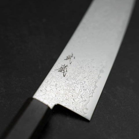 Gyuto SG-2 Nickel en Vagues Damas Manche en Ébène 210mm-[Musashi]-[Couteaux de cuisine japonais]