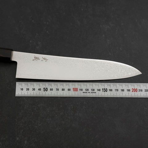 Gyuto SG-2 Nickel en Vagues Damas Manche en Ébène 210mm-[Musashi]-[Couteaux de cuisine japonais]