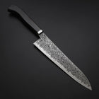 Gyuto SG-2 Nickel en Vagues Damas Noir Manche Occidental en Ébène 210mm-[Musashi]-[Couteaux de cuisine japonais]