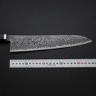 Gyuto SG-2 Nickel en Vagues Damas Noir Manche Occidental en Ébène 240mm-[Musashi]-[Couteaux de cuisine japonais]