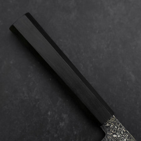 Gyuto SG-2 Nickel en Vagues Damas Noir Manche en Ébène 210mm-[Musashi]-[Couteaux de cuisine japonais]