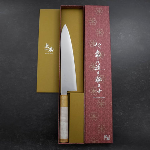 Gyuto SG-2 Poli Manche en Érable Jaune 210mm-[Musashi]-[Couteaux de cuisine japonais]