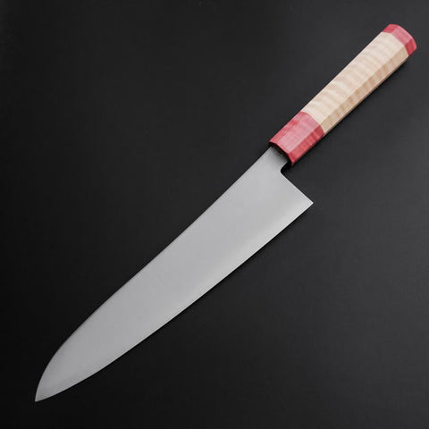 Gyuto SG-2 Poli Manche en Érable Rouge 240mm-[Musashi]-[Couteaux de cuisine japonais]