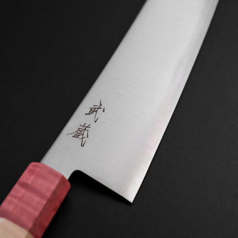 Gyuto SG-2 Poli Manche en Érable Rouge 240mm-[Musashi]-[Couteaux de cuisine japonais]