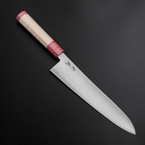 Gyuto SG-2 Poli Manche en Érable Rouge 240mm-[Musashi]-[Couteaux de cuisine japonais]