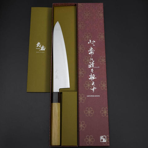 Gyuto SG-2 Poli Manche en Zelkova 210mm-[Musashi]-[Couteaux de cuisine japonais]