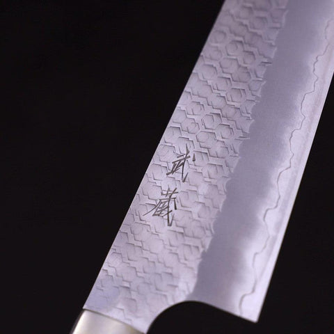 Gyuto SG-2 Tsuchime Manche Occidental en Turquoise Bleu 210mm-[Musashi]-[Couteaux de cuisine japonais]