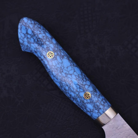Gyuto SG-2 Tsuchime Manche Occidental en Turquoise Bleu 210mm-[Musashi]-[Couteaux de cuisine japonais]