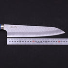 Gyuto SG-2 Tsuchime Manche Occidental en Turquoise Bleu 240mm-[Musashi]-[Couteaux de cuisine japonais]