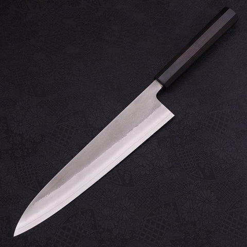 Gyuto SKD11 Nashiji Manche en Buffle et Ébène 240mm-[Musashi]-[Couteaux de cuisine japonais]